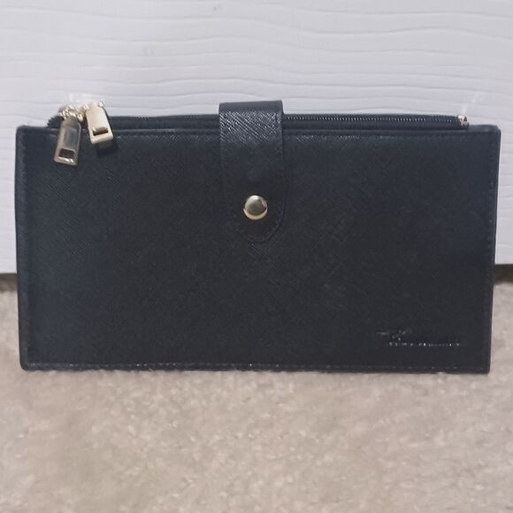 TRAVELAMBO Genuine Black Leather Bifold Wallet, RFID Blocking - Picture 1 of 4